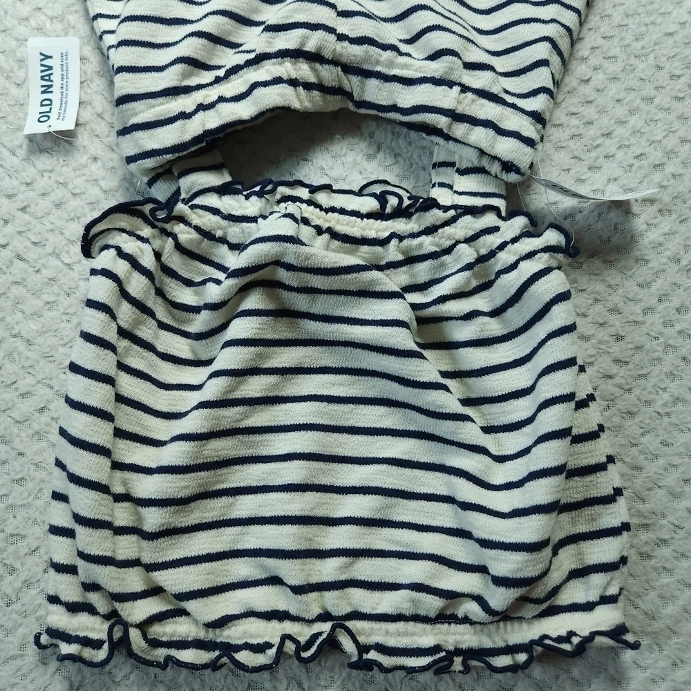New W Tags Old Navy Sleeveless Ruffle-Trim Top and Shorts Set Sz 3T